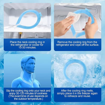 🧊Reusable Cooling Neck Ring – Long-Lasting Sweat-Free Relief❄️