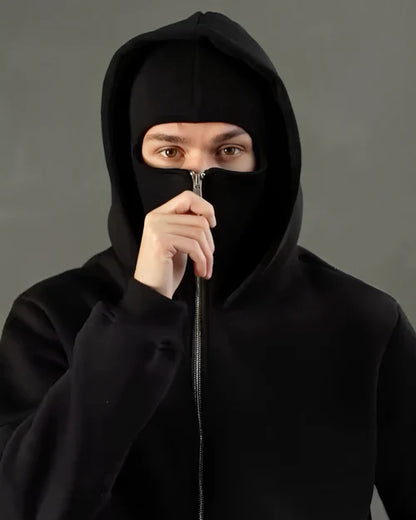 Balaclava Ninja Zipper Hoodie